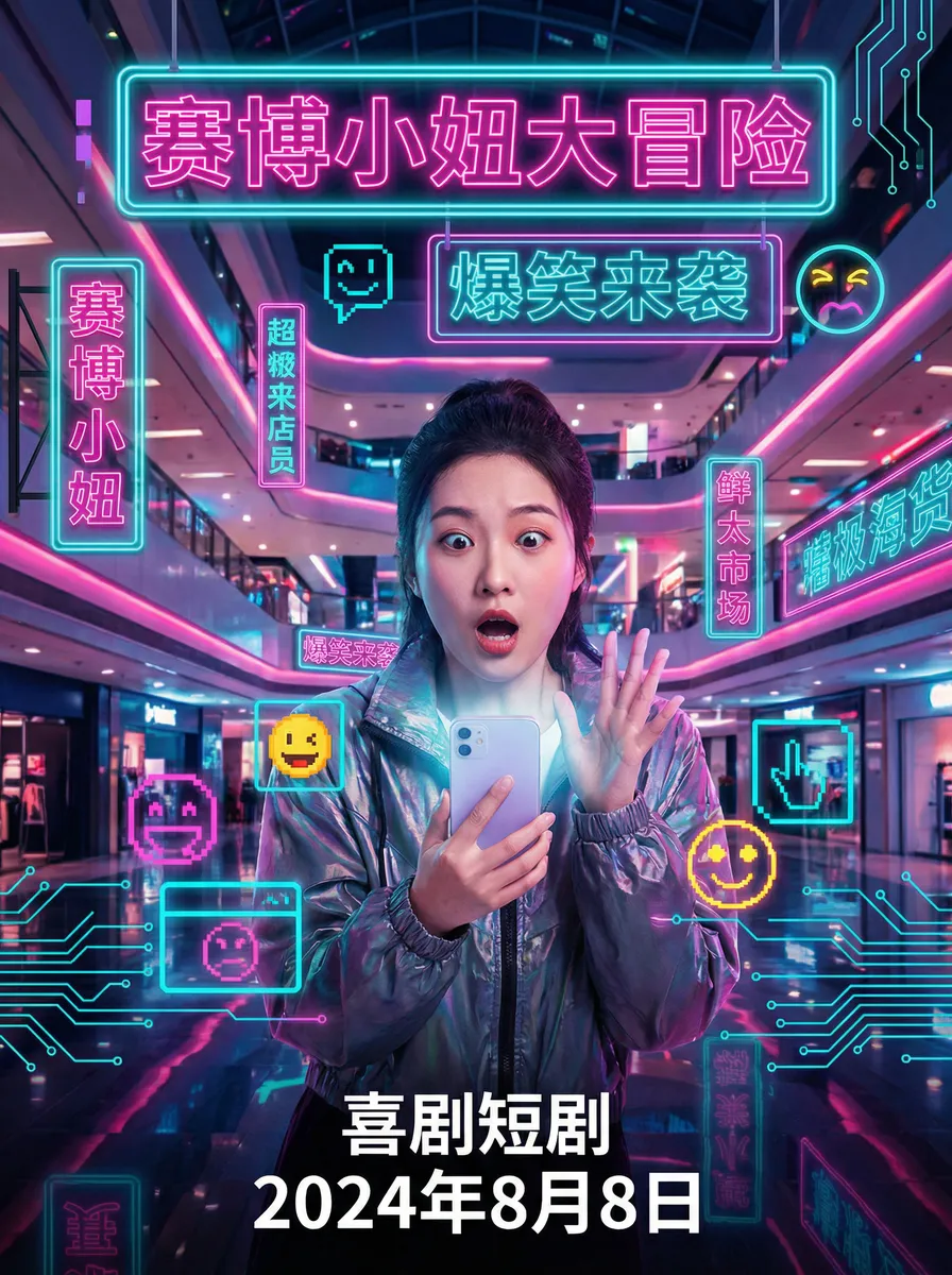 草草CCYY免费看片线路 搞笑喜剧短剧 - 赛博小妞大冒险海报